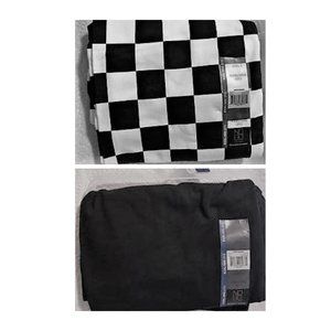 XXXL 21 JR 2 pair ankle leggings BLACK check WHITE